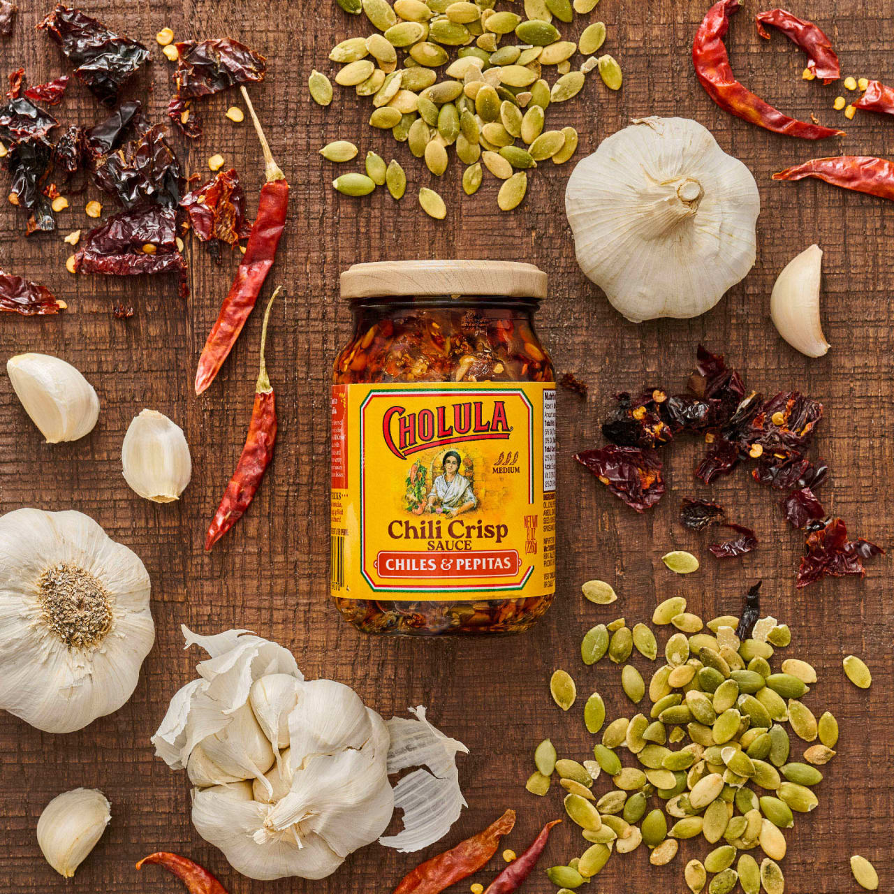 Cholula® Chiles & Pepitas Chili Crisp Sauce, 8 oz - Image 8