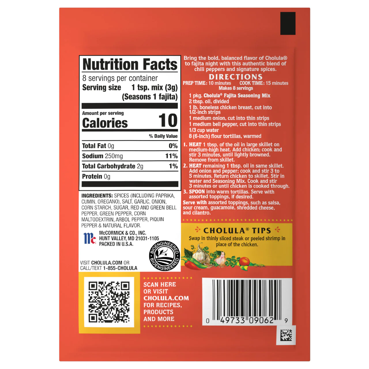 Cholula® Original Fajita - Medium Seasoning Mix, 0.87 oz (6-Pack) - Image 21