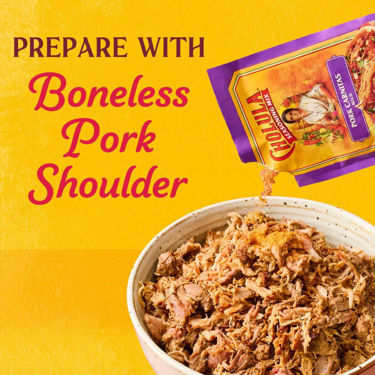 Cholula® Pork Carnitas - Mild Seasoning Mix, 1.3 oz (6-Pack) - Image 5
