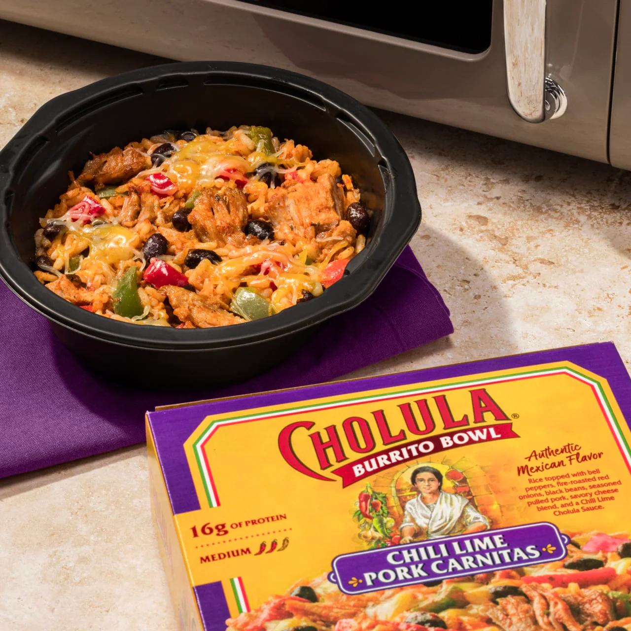 Cholula® Chili Lime Carnitas Frozen Burrito Bowl, 8.5 oz - Image 4