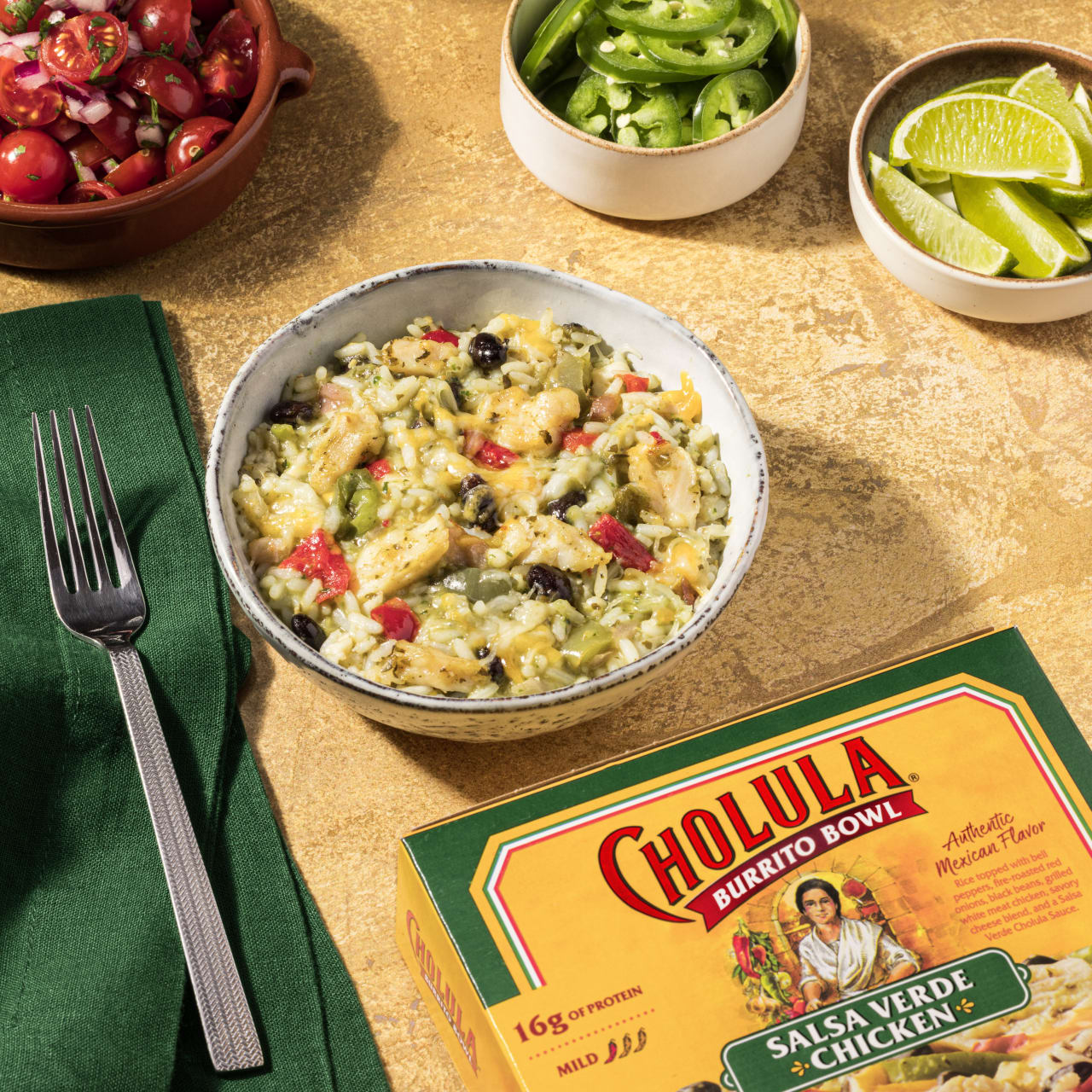 Cholula® Salsa Verde Chicken Frozen Burrito Bowl, 9 oz - Image 4