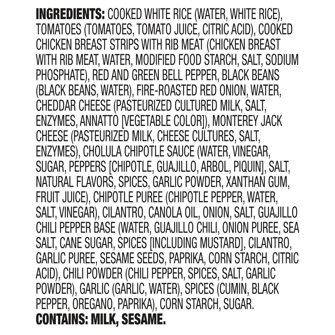 Cholula® Smoky Chipotle Chicken Frozen Burrito Bowl, 9 oz - Image 12