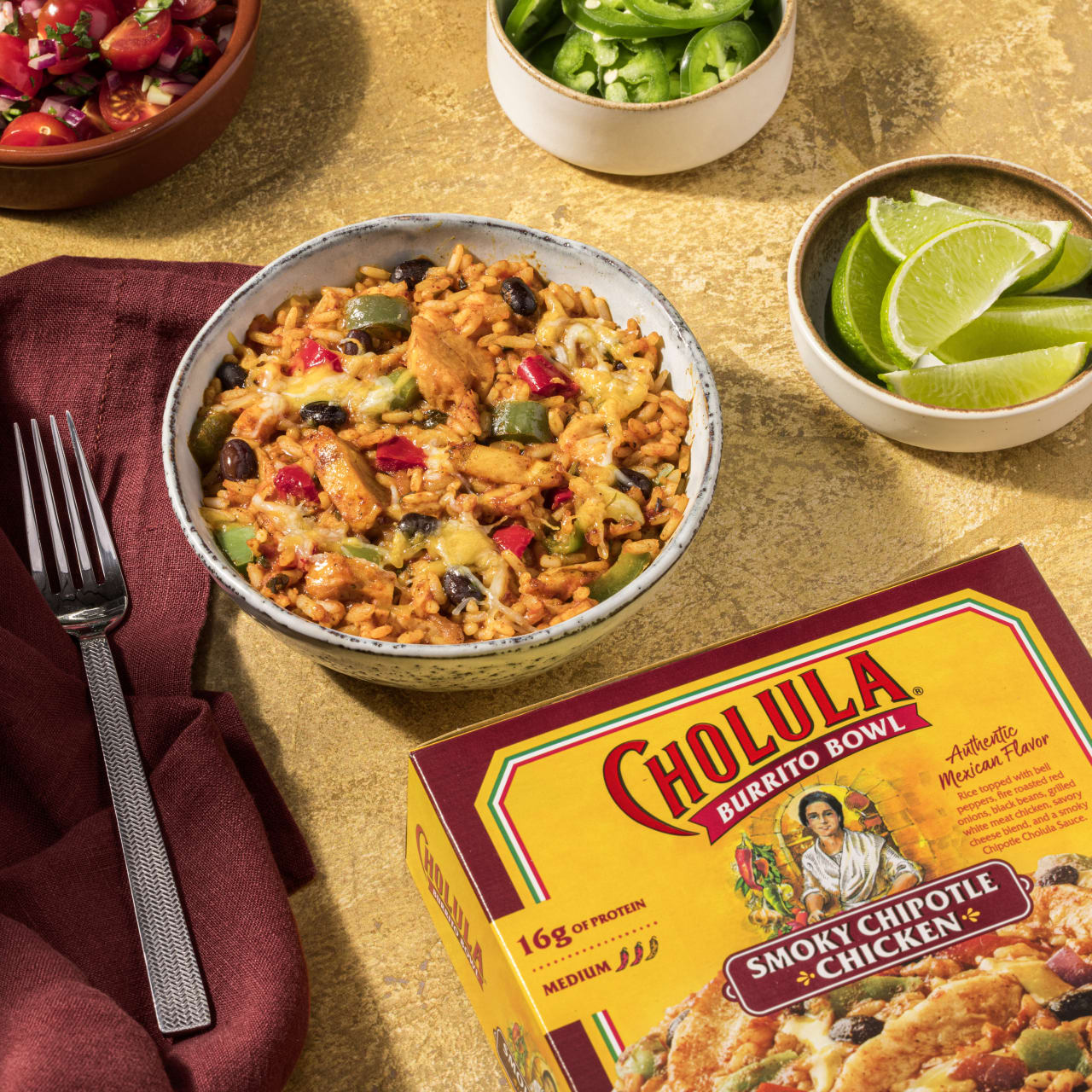 Cholula® Smoky Chipotle Chicken Frozen Burrito Bowl, 9 oz - Image 4