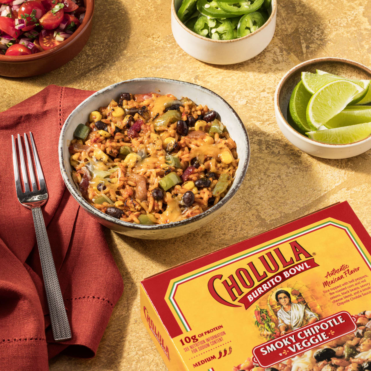 Cholula® Smoky Chipotle Veggie Frozen Burrito Bowl, 9 oz - Image 4