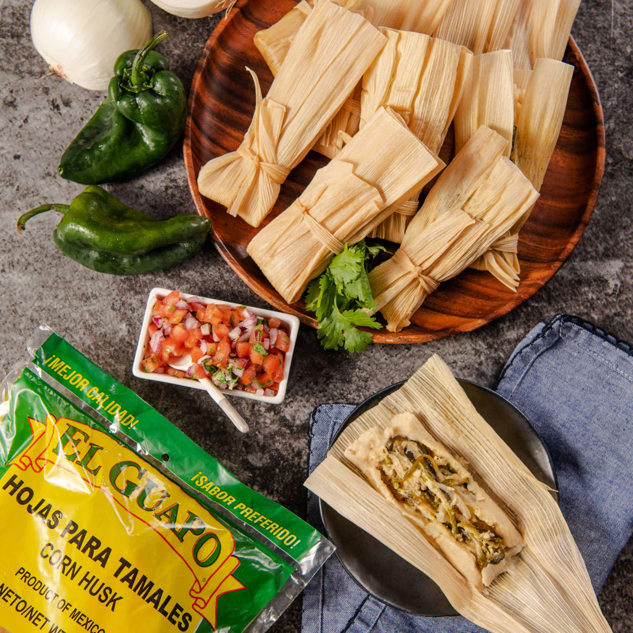 El Guapo® Whole Corn Husks (Hoja Enconchada Para Tamales), 8 oz - Image 2