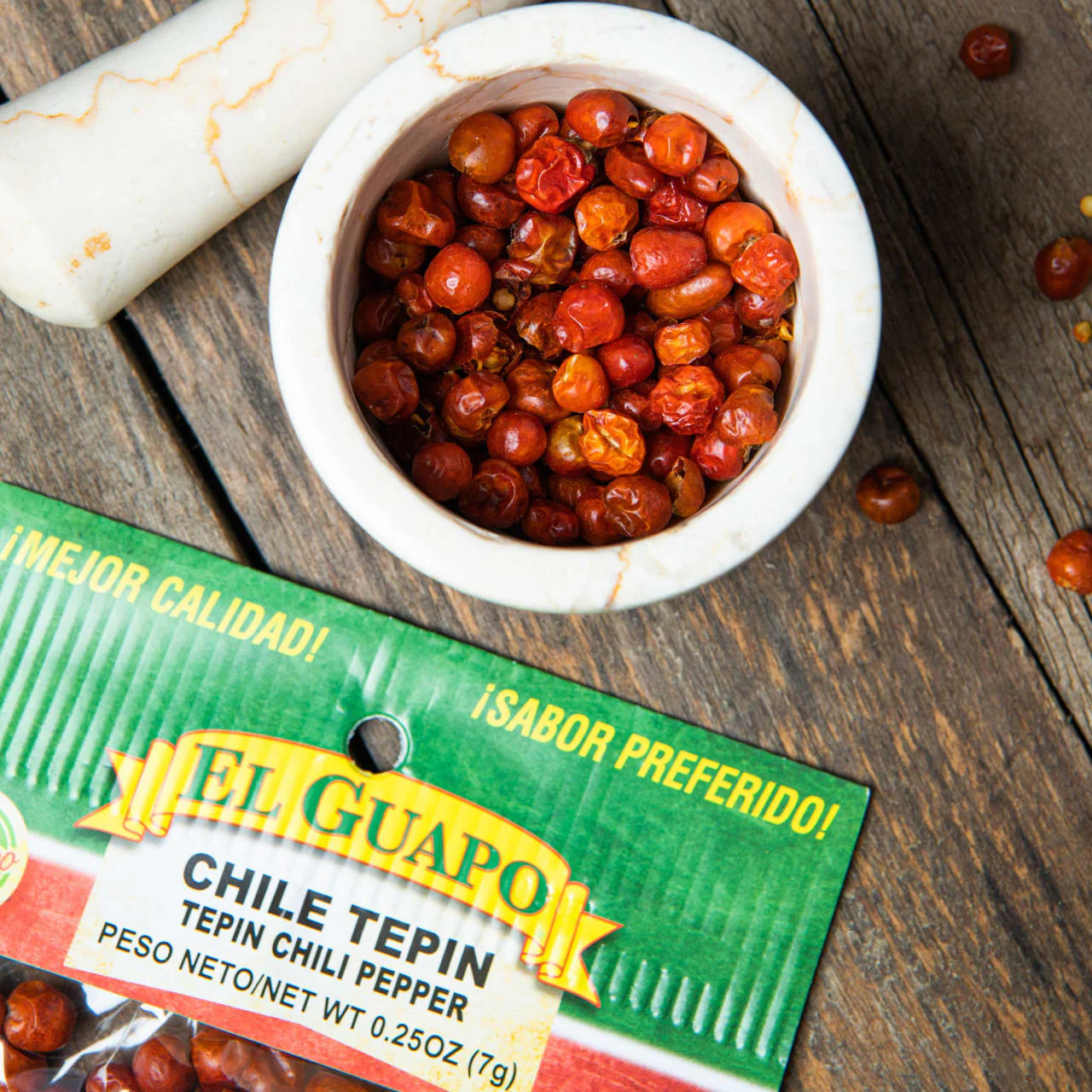 El Guapo® Whole Tepin Chili Peppers (Chile Tepin Entero), 0.25 oz - Image 2