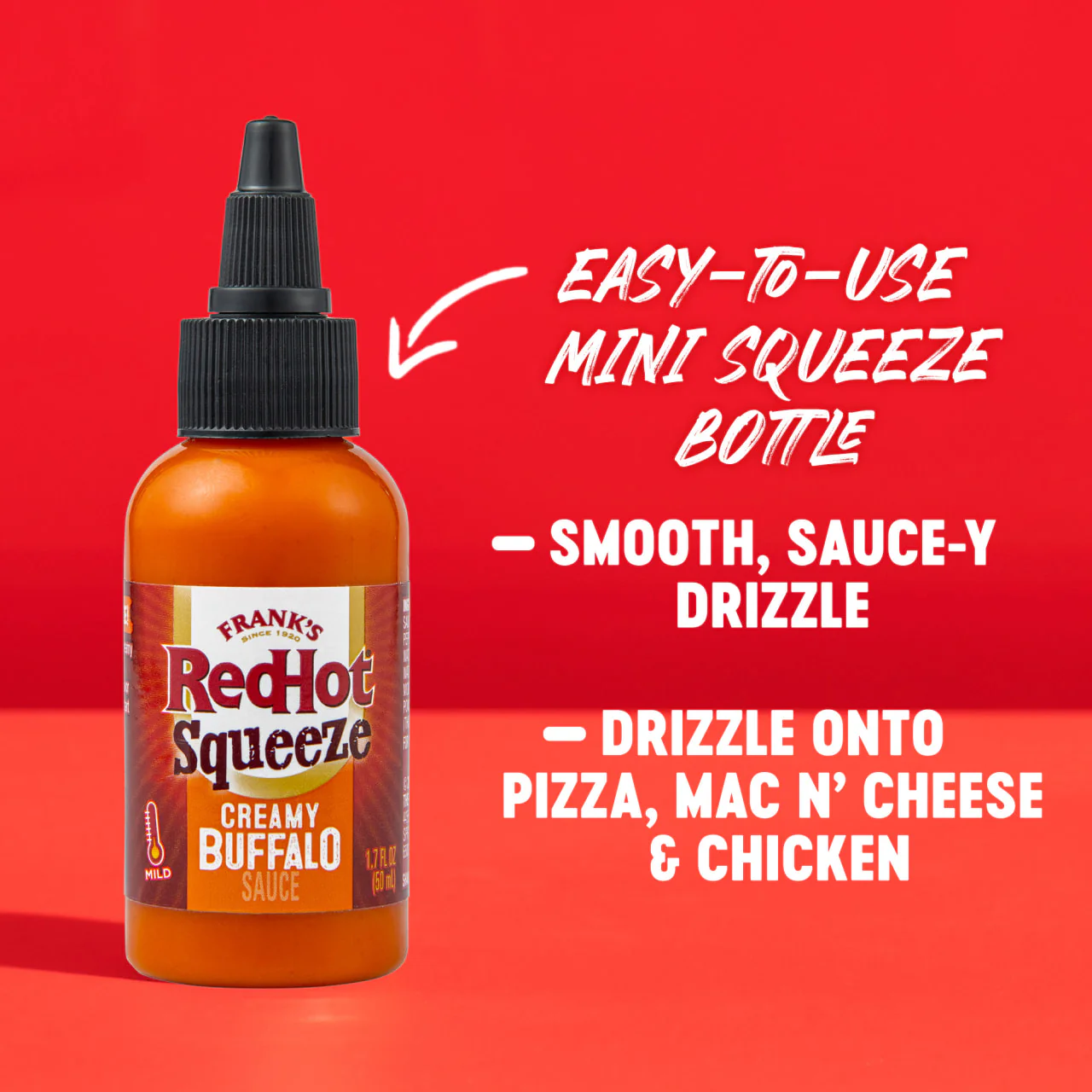 Frank's RedHot® Creamy Buffalo Mini Squeeze Hot Sauce, 1.7 fl oz - Image 3