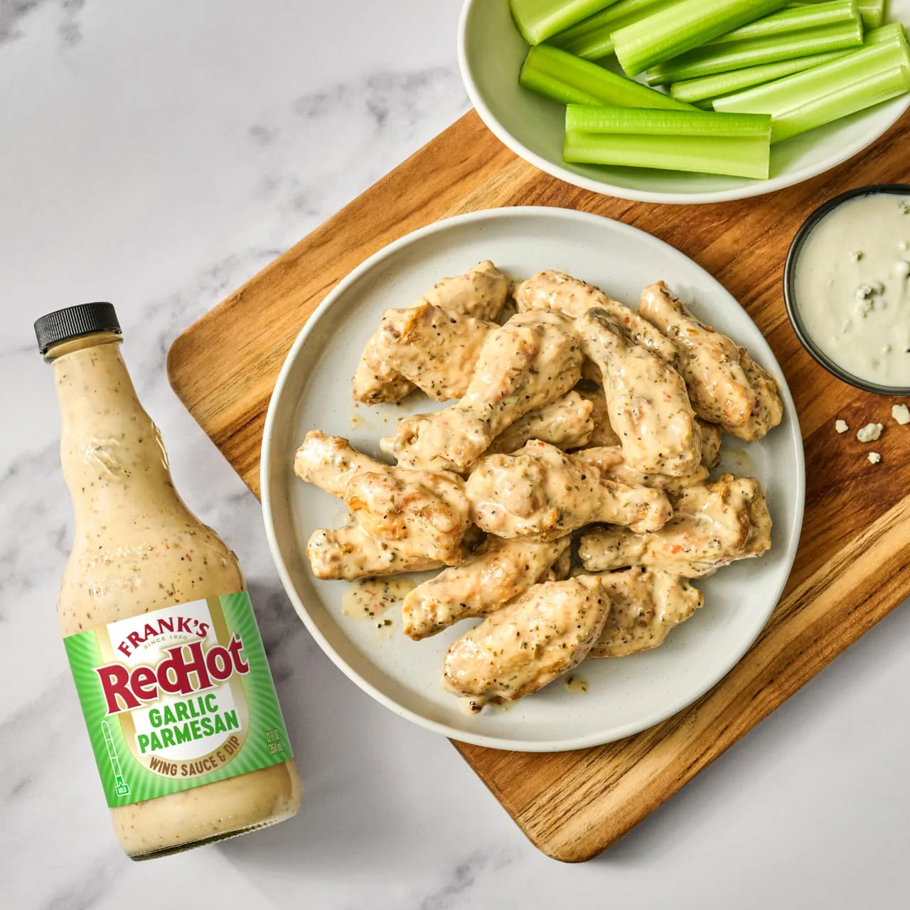 Frank's RedHot® Garlic Parmesan Wing Sauce, 12.0 fl oz - Image 2