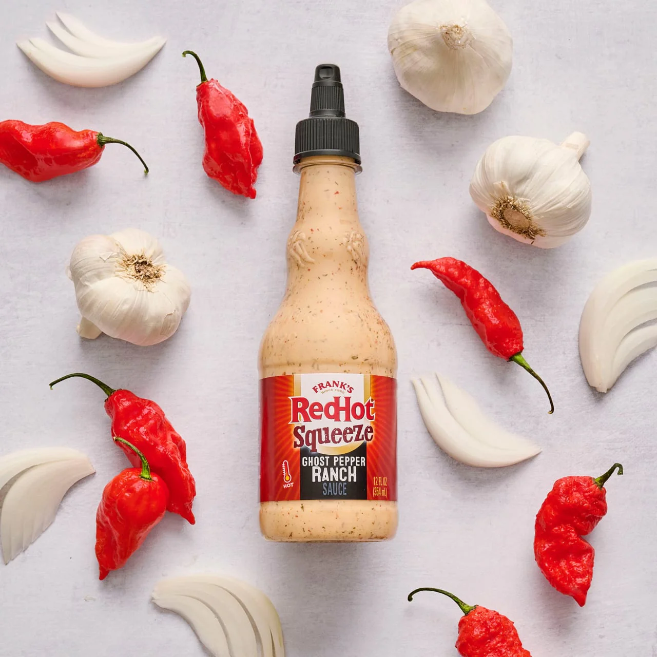Frank's RedHot® Ghost Pepper Ranch Squeeze Sauce, 12.0 fl oz - Image 8