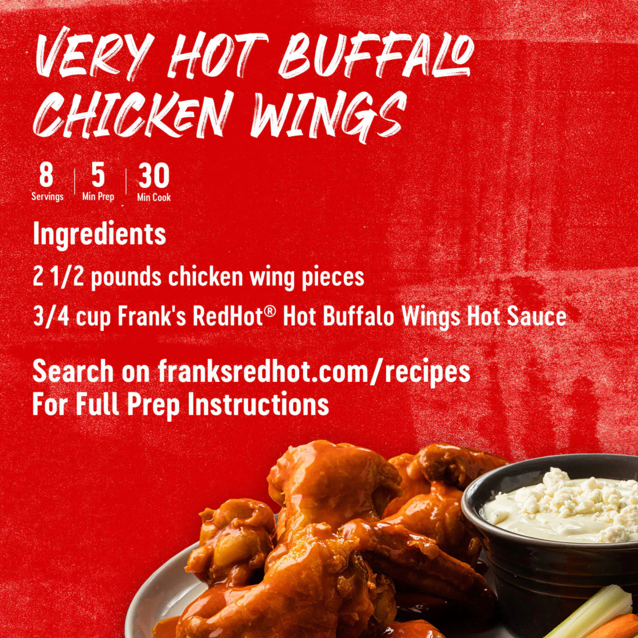 Frank's RedHot® Hot Buffalo Wings Hot Sauce, 12 fl oz (2-Pack) - Image 7