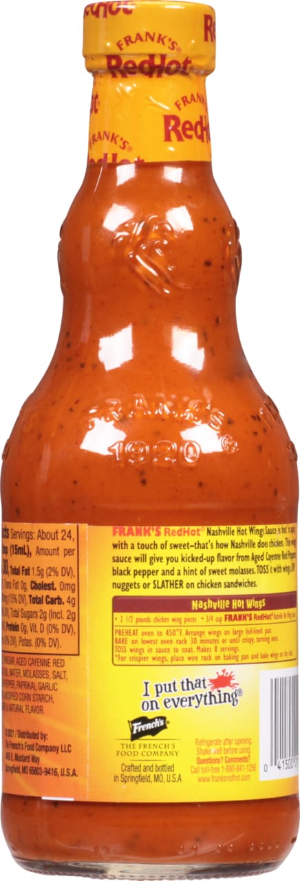 Frank's RedHot® Nashville Hot Wing Sauce, 12 fl oz (2-Pack) - Image 8