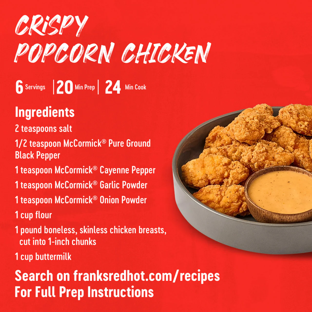 Frank's RedHot® Secret Chicken Dip'n Sauce, 12 fl oz - Image 7