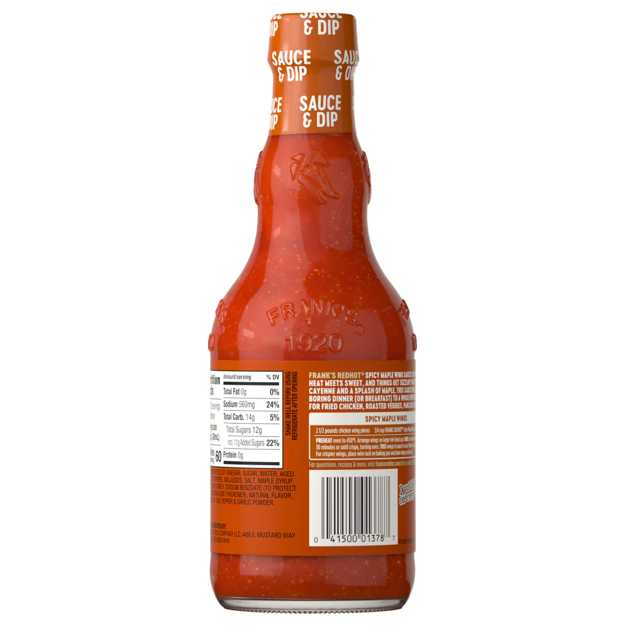 Frank's RedHot® Spicy Maple Wings Sauce, 12.0 fl oz - Image 20