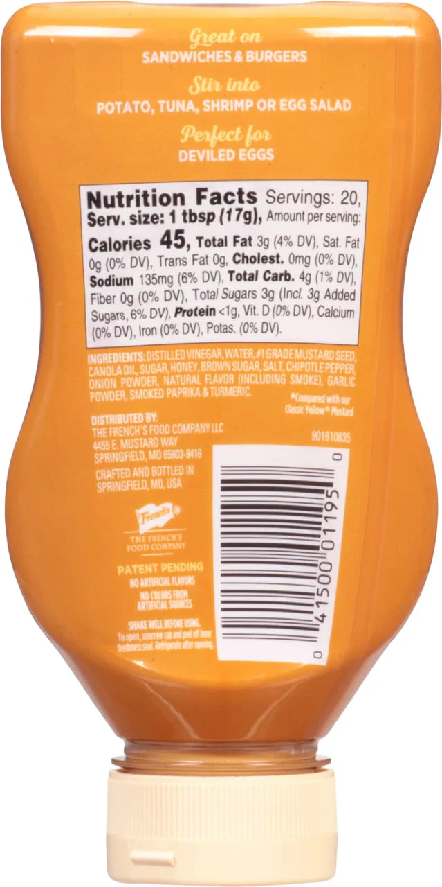 French's® Creamy Honey Chipotle Mustard Spread, 12 oz - Image 8