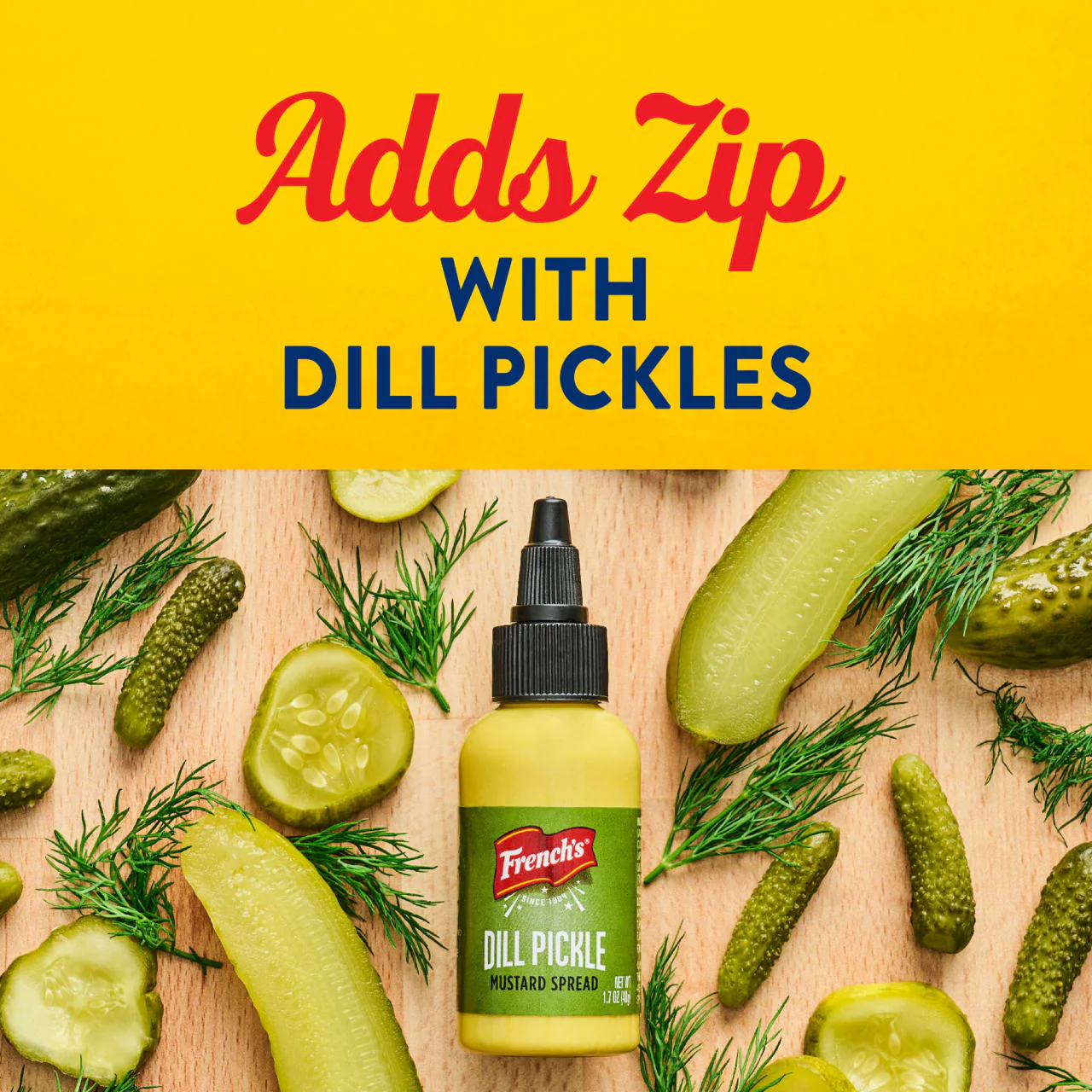 French's® Dill Pickle Mini Mustard Spread, 1.7 oz - Image 4