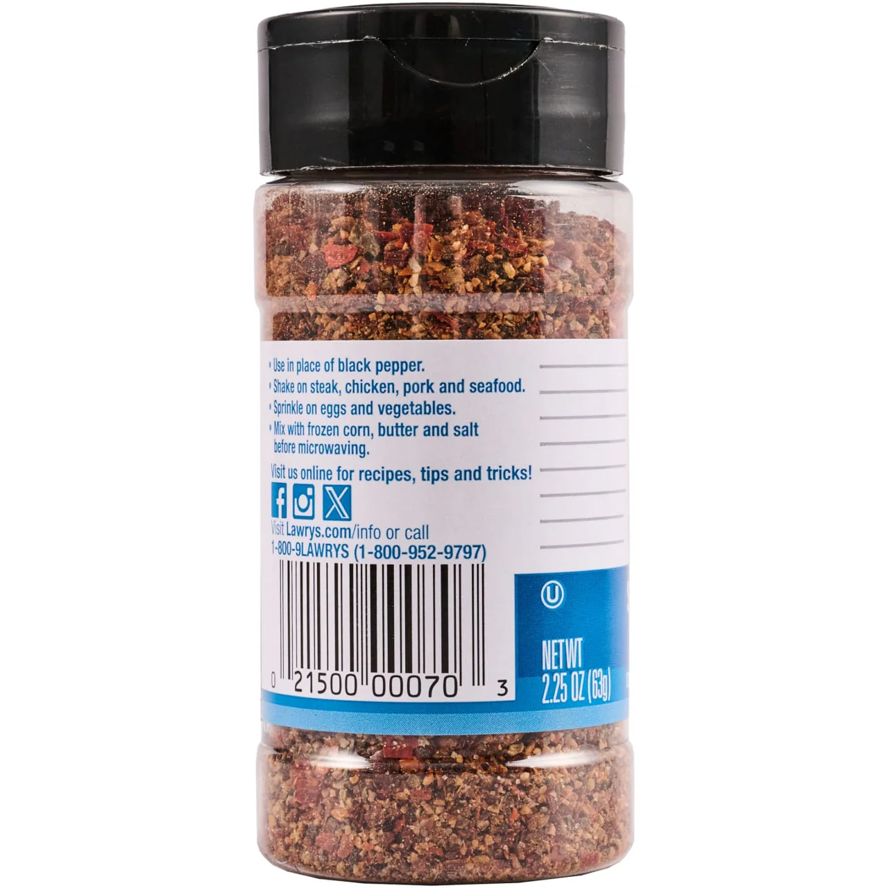 Lawry's® Colorful Coarse Ground Blend Seasoned Pepper, 2.25 oz - Image 9