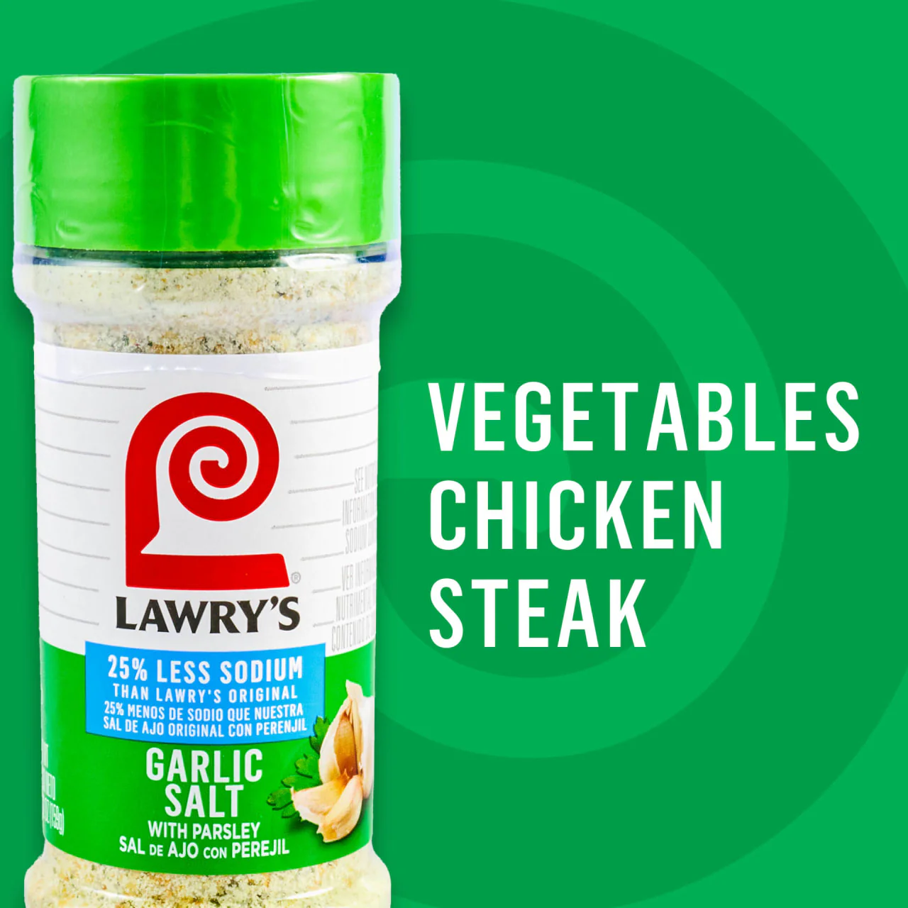 Lawry's® 25% Less Sodium Garlic Salt With Parsley, 5.62 oz - Image 17