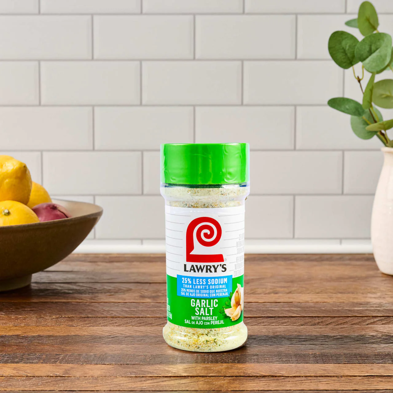 Lawry's® 25% Less Sodium Garlic Salt With Parsley, 5.62 oz - Image 20