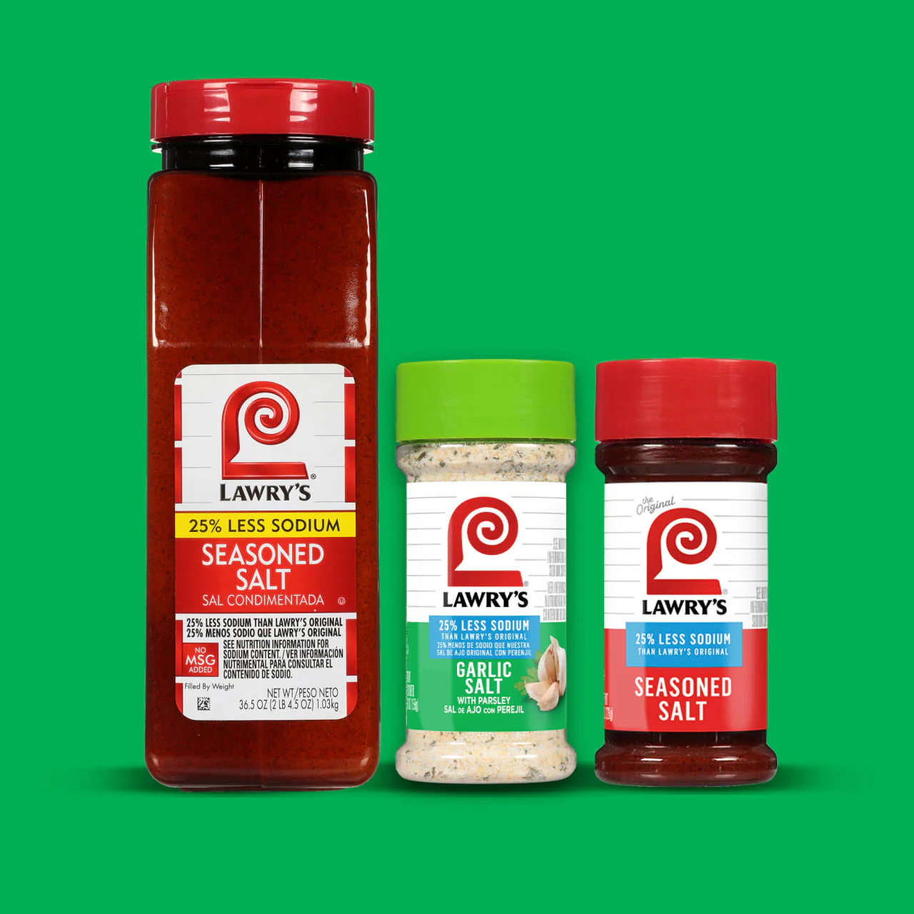 Lawry's® 25% Less Sodium Garlic Salt With Parsley, 5.62 oz - Image 22