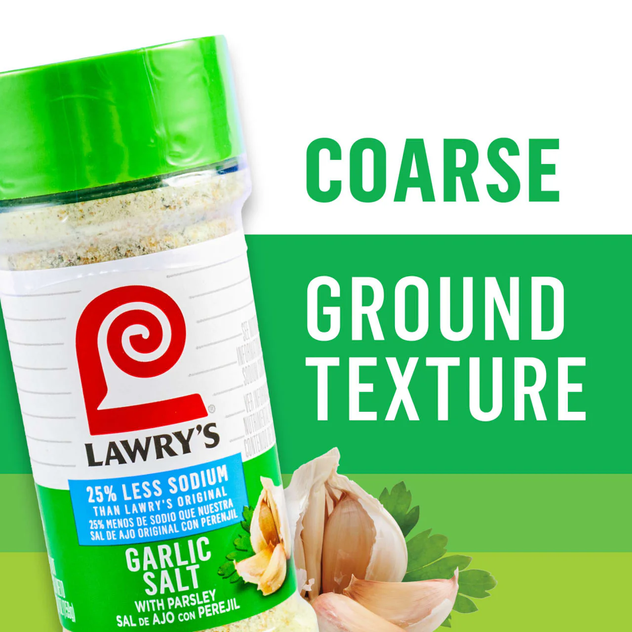 Lawry's® 25% Less Sodium Garlic Salt With Parsley, 5.62 oz - Image 4