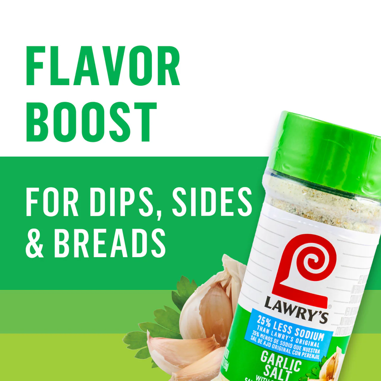 Lawry's® 25% Less Sodium Garlic Salt With Parsley, 5.62 oz - Image 5