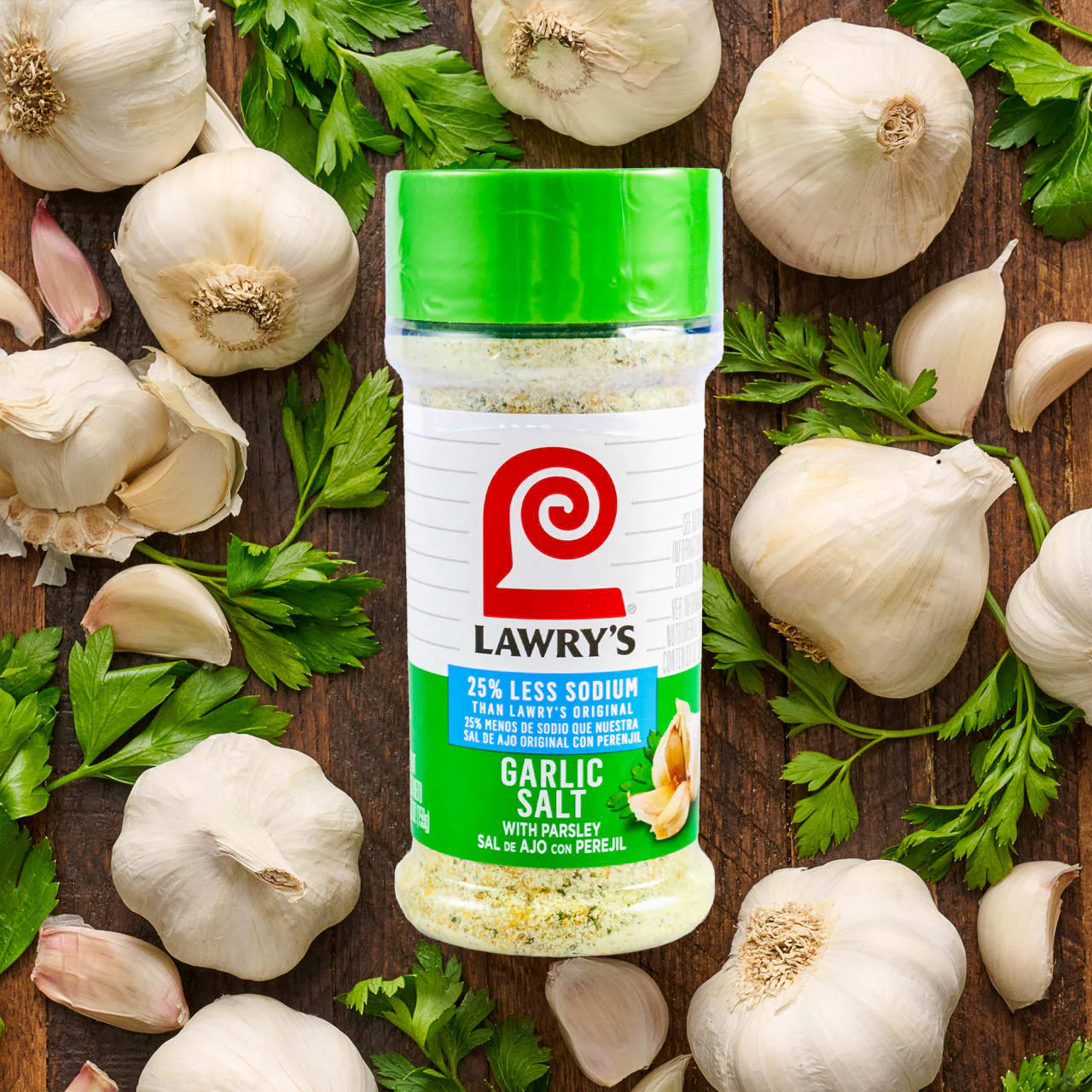 Lawry's® 25% Less Sodium Garlic Salt With Parsley, 5.62 oz - Image 8