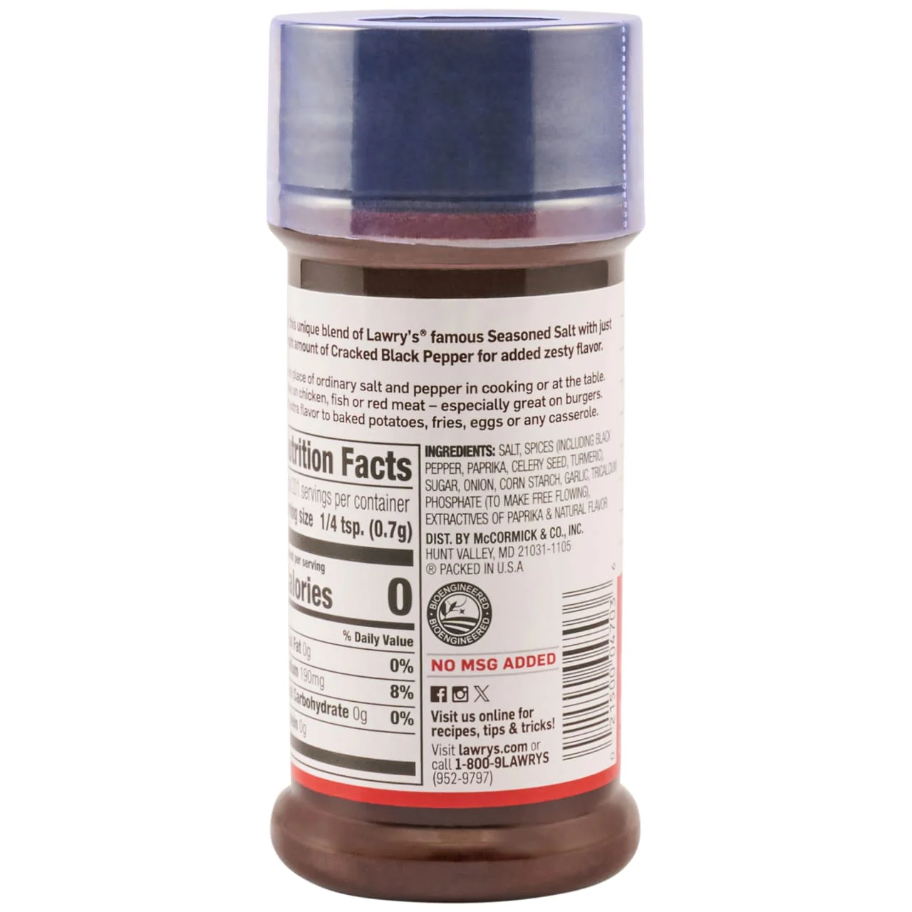 Lawry's® Black Pepper Seasoned Salt, 5 oz - Image 8