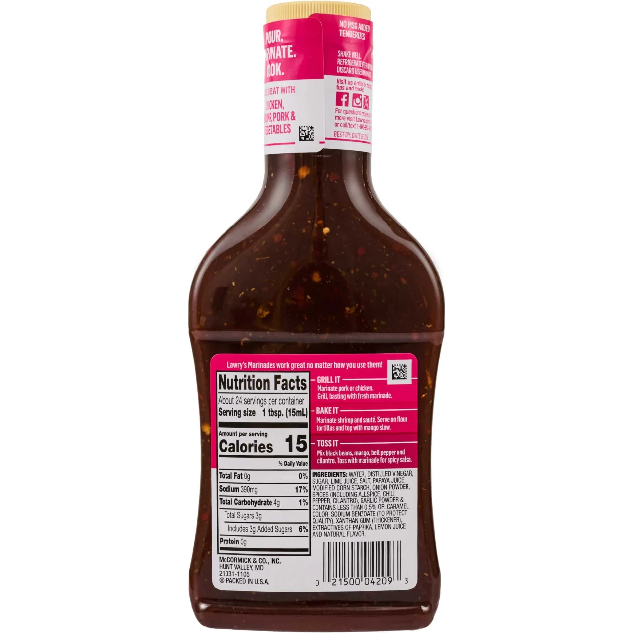 Lawry's® Caribbean Jerk With Papaya Marinade, 12 fl oz - Image 8