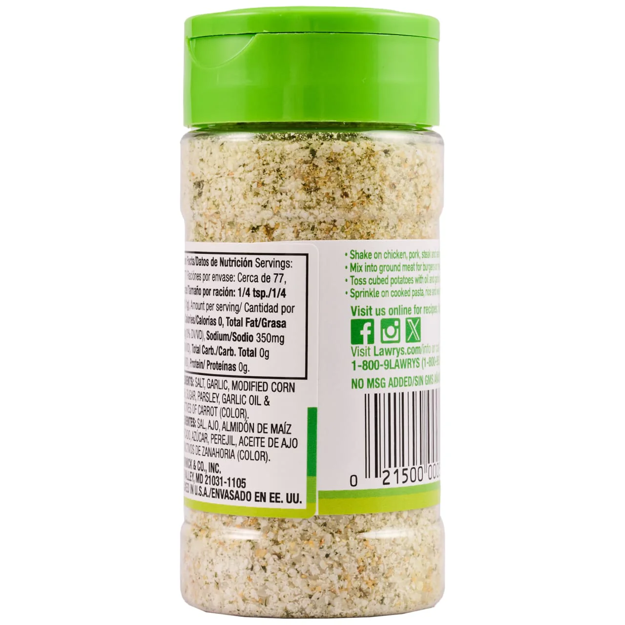 Lawry's® Coarse Ground with Parsley Garlic Salt, 3 oz - Image 24