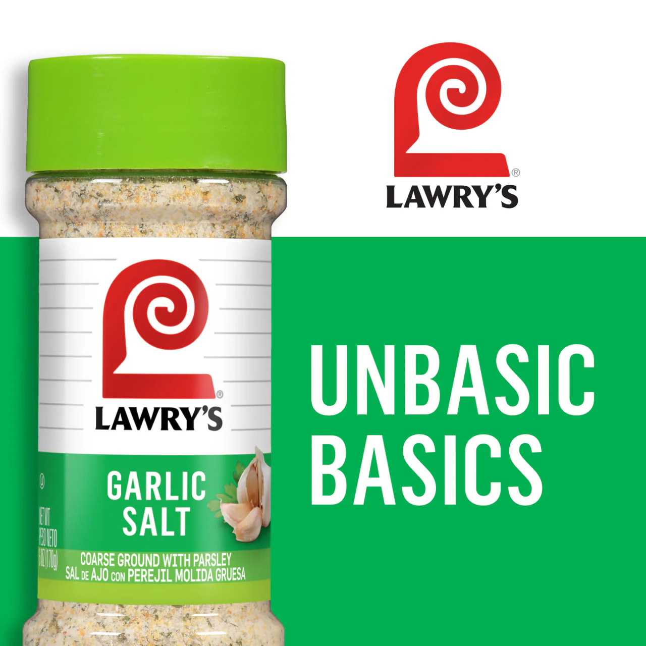 Lawry's® Coarse Ground With Parsley Garlic Salt, 6 oz - Image 22
