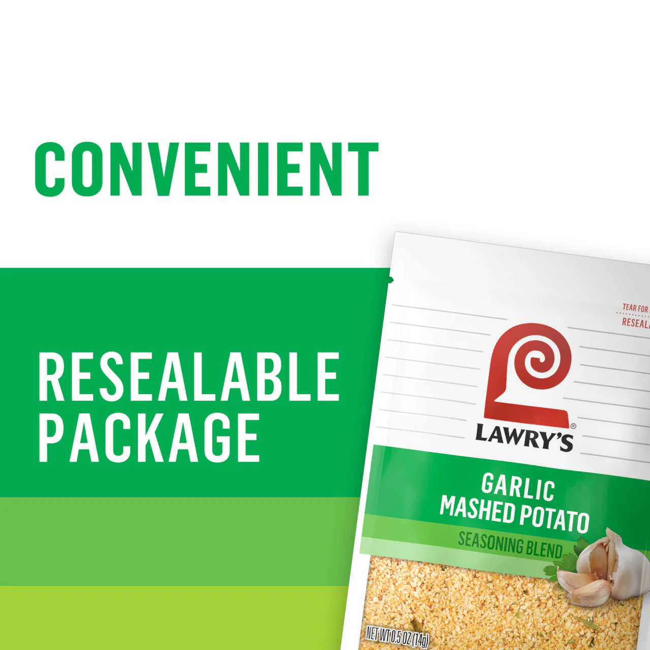 Lawry's® Garlic Mashed Potato Seasoning Blend, 0.5 oz - Image 3