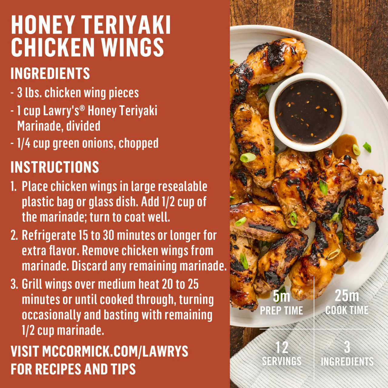 Lawry's® Honey Teriyaki Marinade, 12 fl oz - Image 6