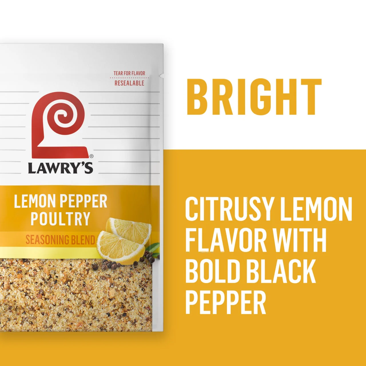 Lawry's® Lemon Pepper Poultry Seasoning Blend, 0.5 oz - Image 3