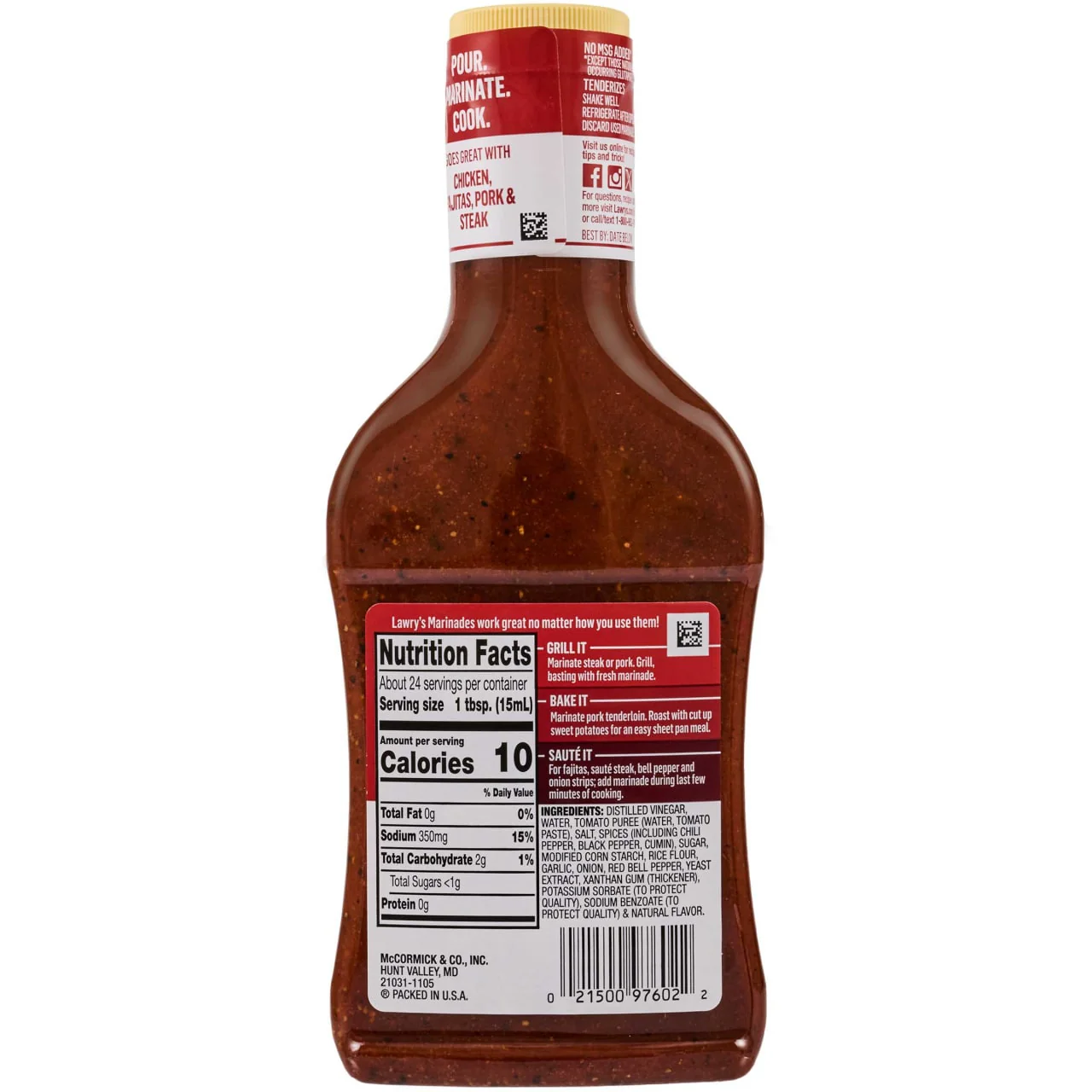 Lawry's® Steakhouse Marinade, 12 fl oz - Image 7