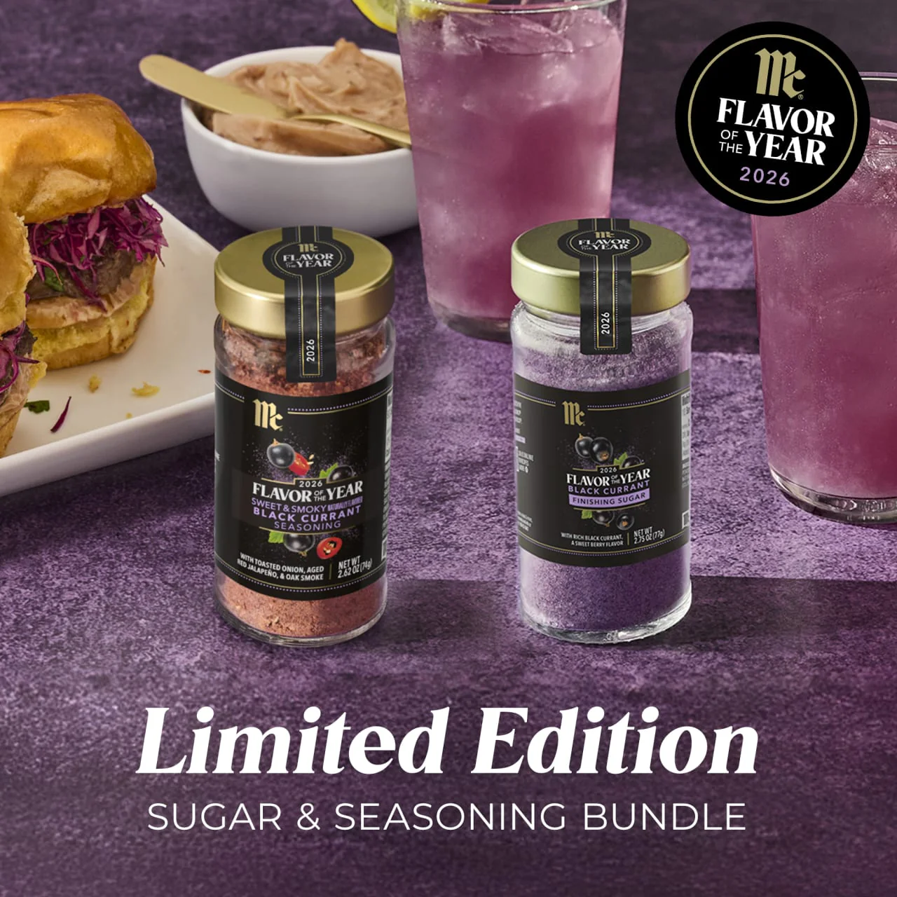 McCormick® 2026 Flavor of the Year Black Currant Seasoning & Finishing Sugar Bundle, 2ct - Image 14