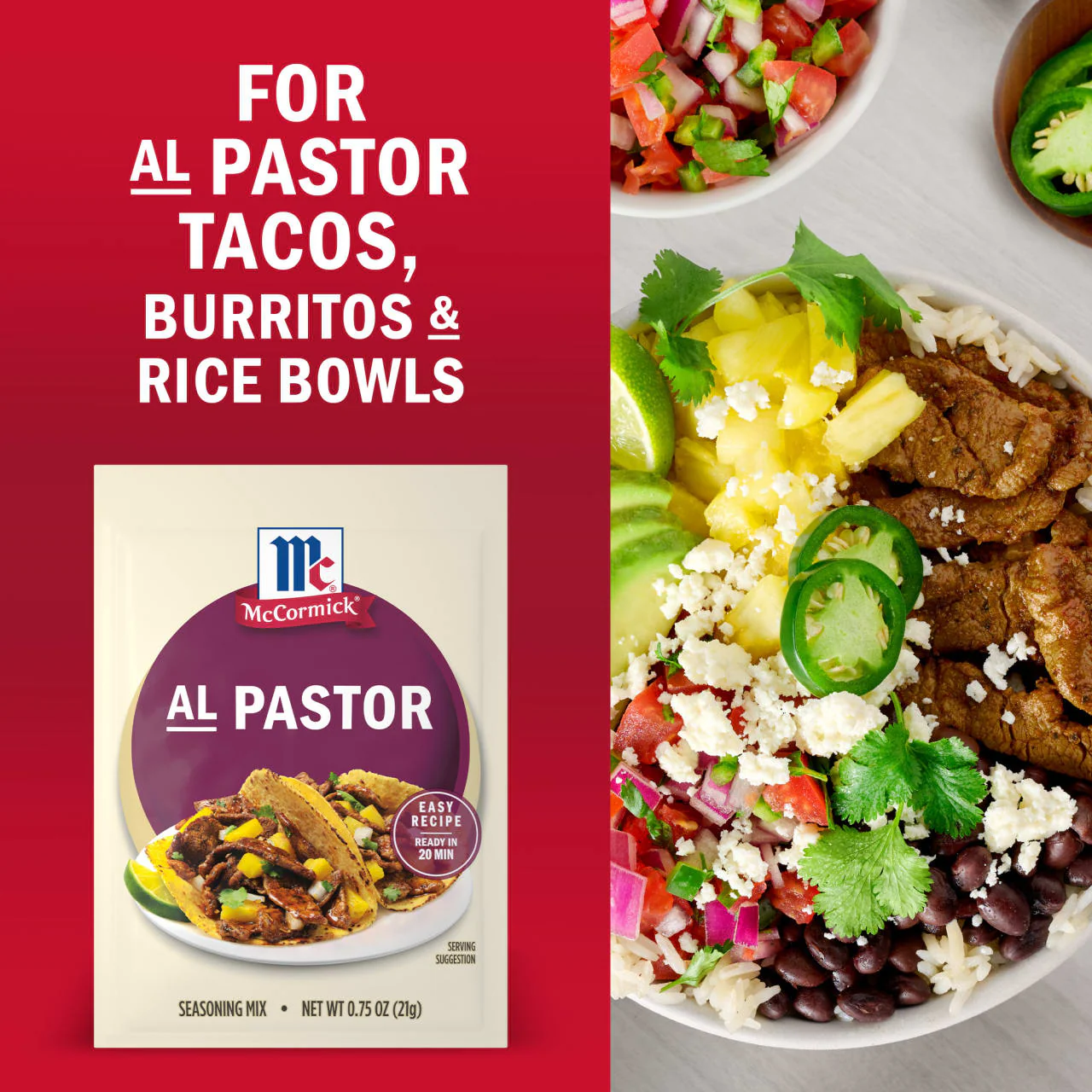 McCormick® Al Pastor Seasoning Mix, 0.75 oz (6-Pack) - Image 14