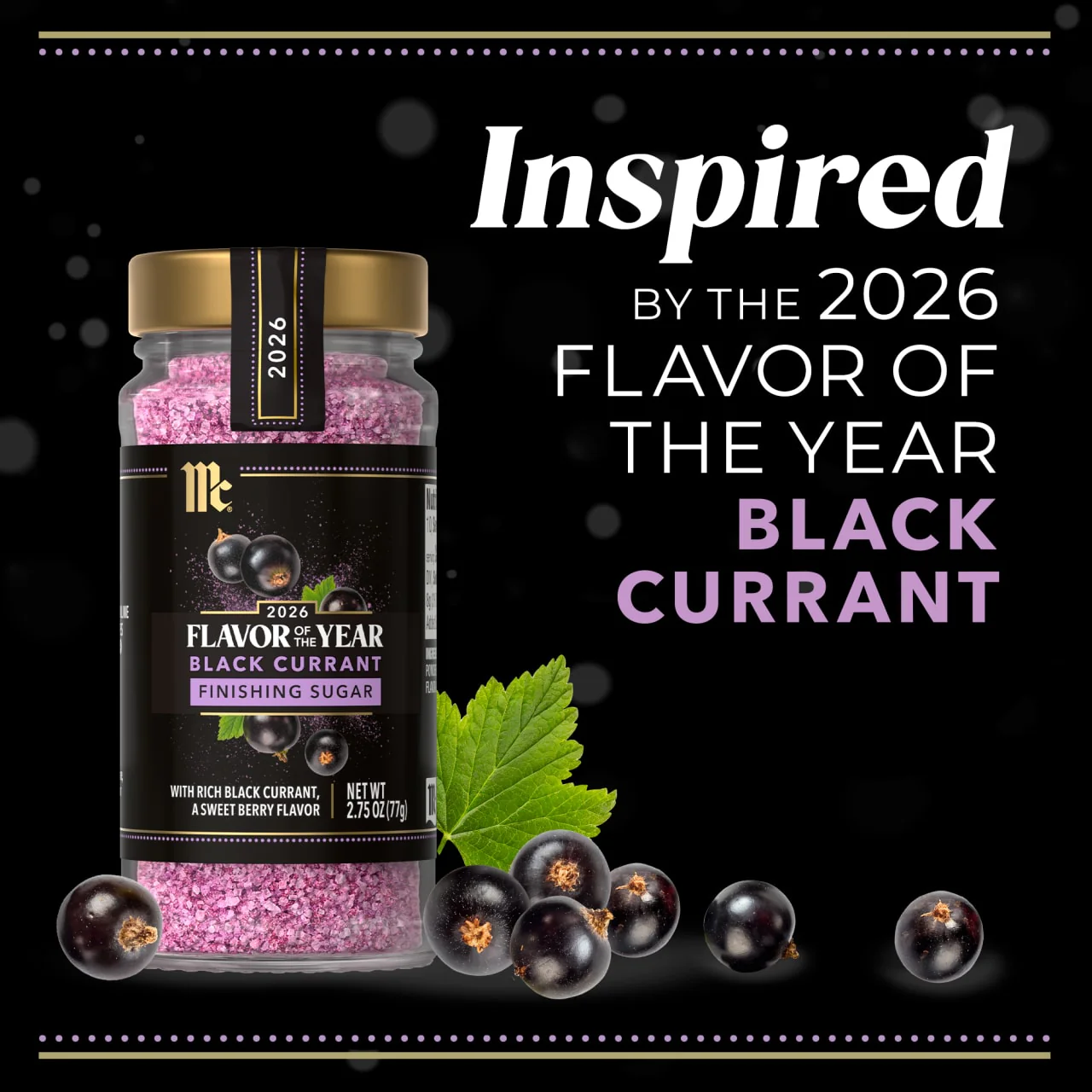 McCormick® Black Currant Finishing Sugar, 2.75 oz - Image 13