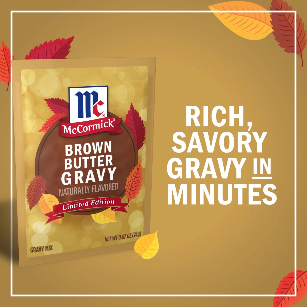 McCormick® Brown Butter Gravy Seasoning Mix, 0.87 oz (6-Pack) - Image 14