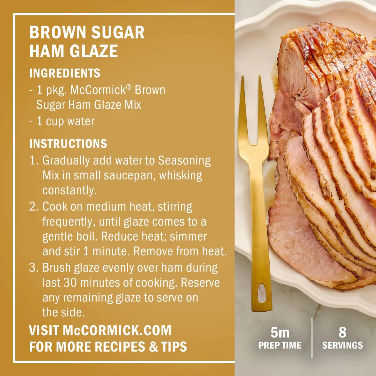 McCormick® Brown Sugar Glazed Ham Seasoning Mix, 1.75 oz (6-Pack) - Image 6