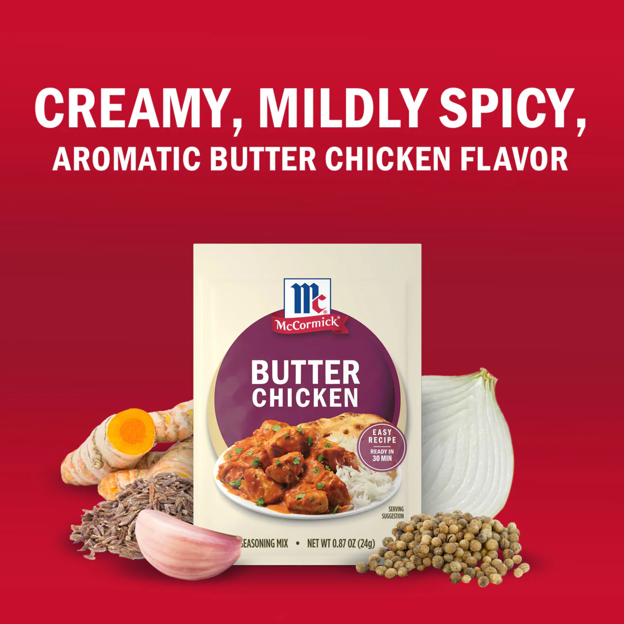 McCormick® Butter Chicken Seasoning Mix, 0.87 oz (6-Pack) - Image 13