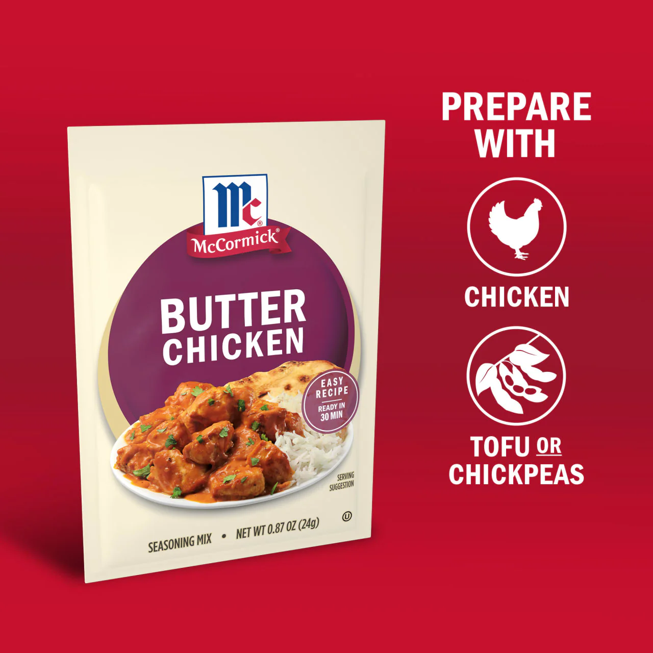 McCormick® Butter Chicken Seasoning Mix, 0.87 oz (6-Pack) - Image 4