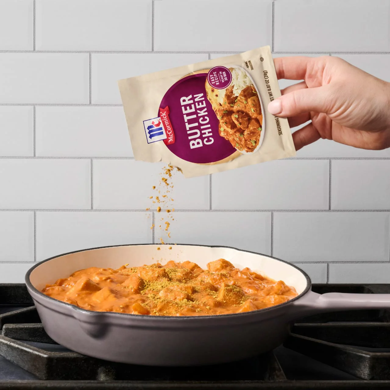 McCormick® Butter Chicken Seasoning Mix, 0.87 oz (6-Pack) - Image 5