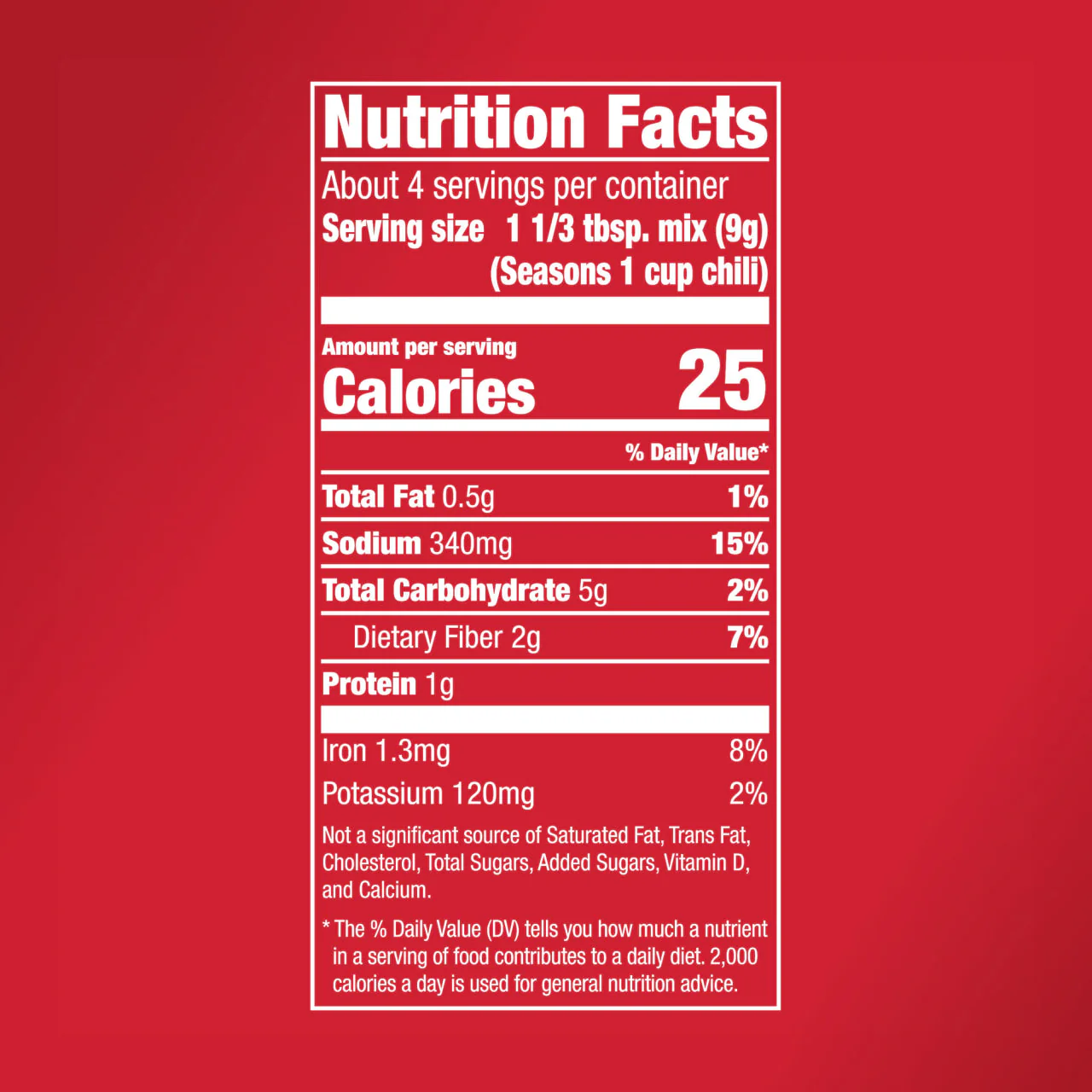 McCormick® Chili Seasoning Mix, 1.25 oz (6-Pack) - Image 11