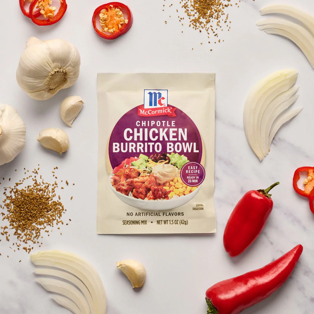 McCormick® Chipotle Chicken Burrito Bowl Seasoning Mix, 1.5 oz (6-Pack) - Image 7