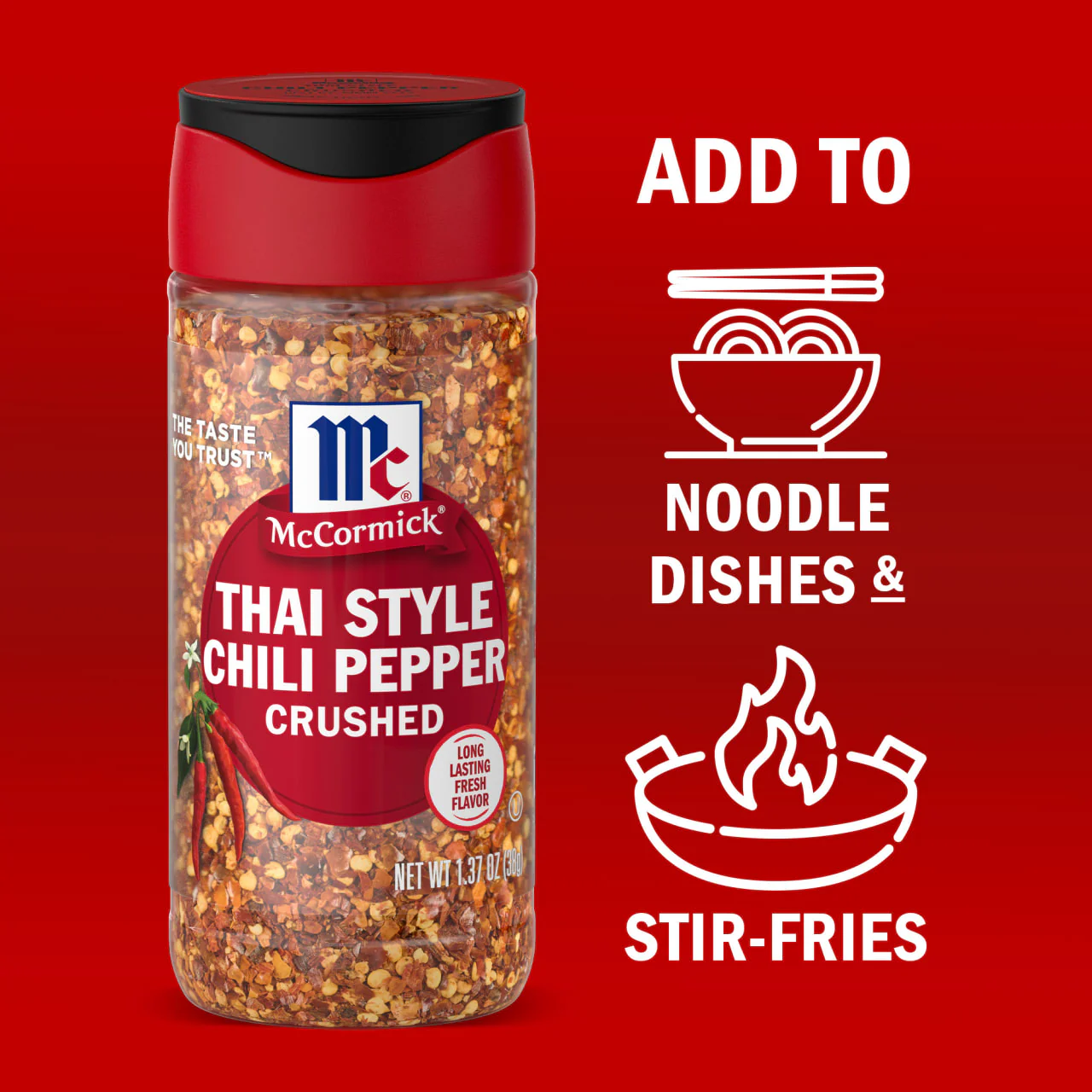 McCormick® Crushed Thai Style Chili Pepper, 1.37 oz - Image 5