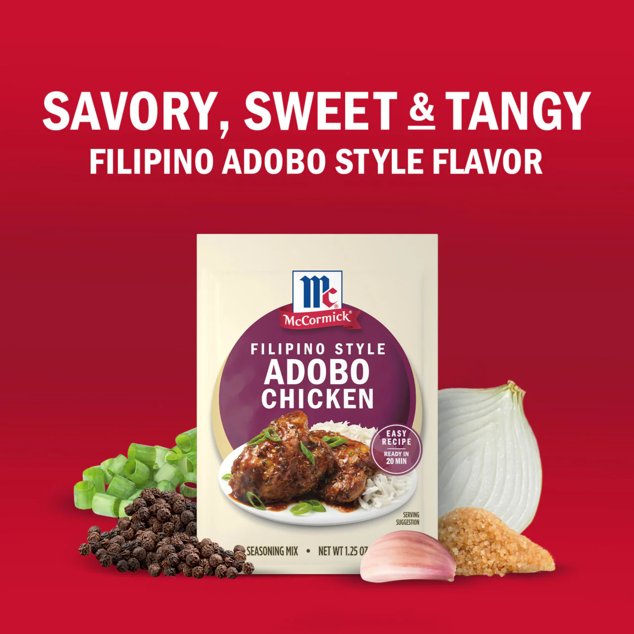 McCormick® Filipino Style Adobo Chicken Seasoning Mix, 1.25 oz (6-Pack) - Image 14