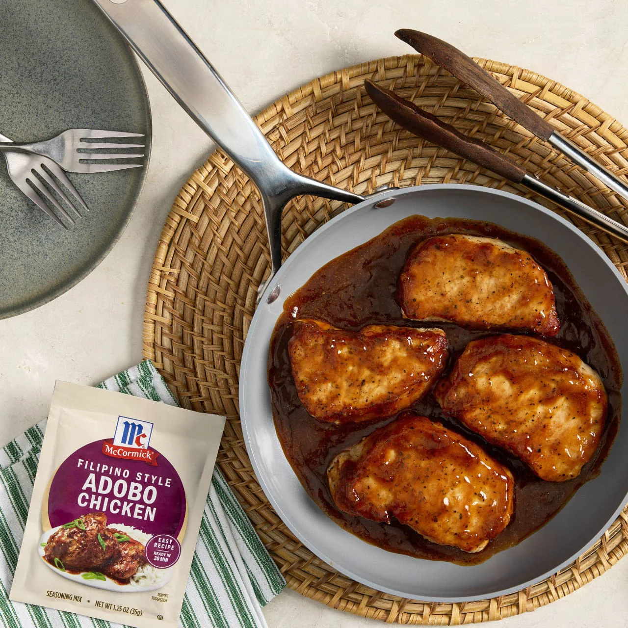 McCormick® Filipino Style Adobo Chicken Seasoning Mix, 1.25 oz (6-Pack) - Image 16