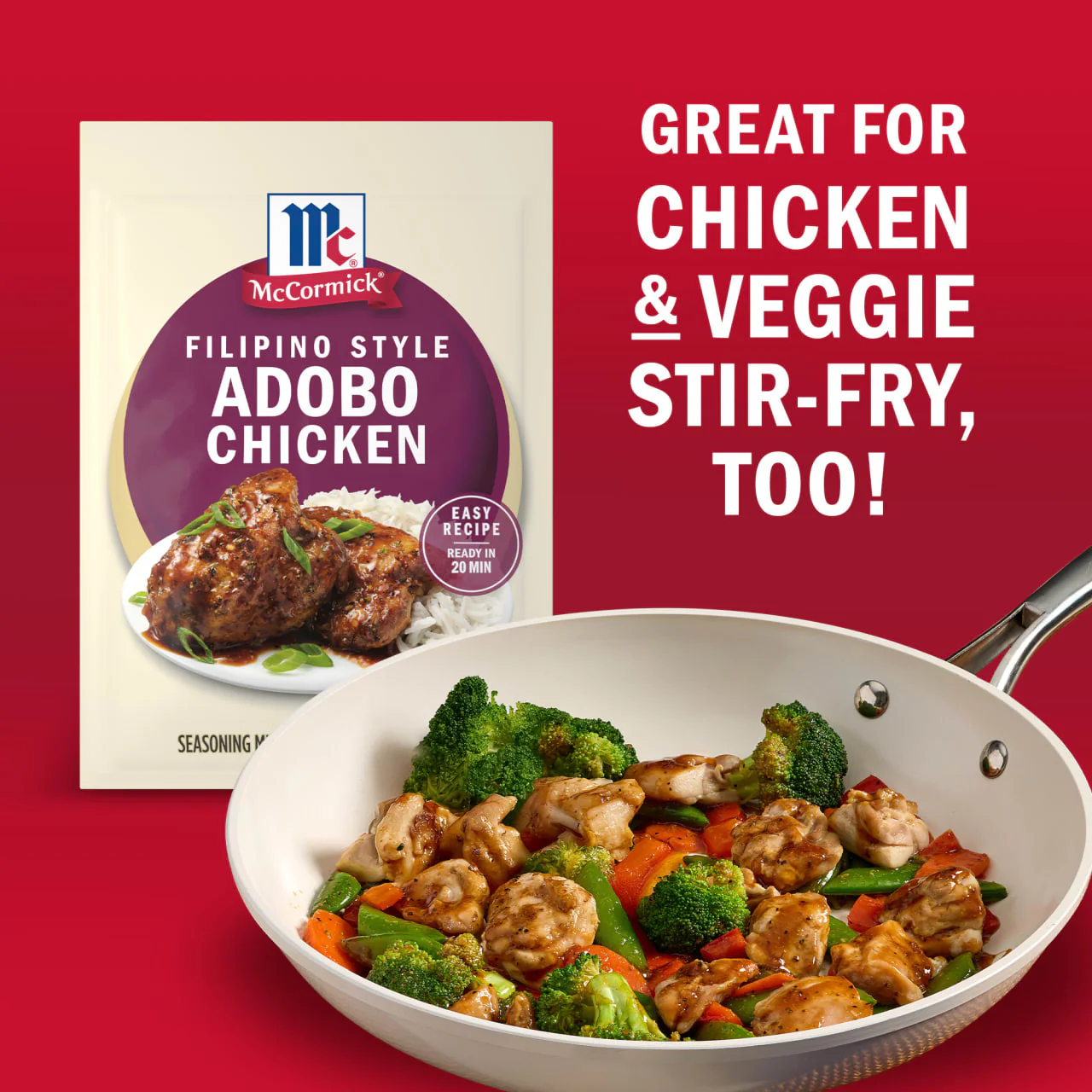 McCormick® Filipino Style Adobo Chicken Seasoning Mix, 1.25 oz (6-Pack) - Image 4