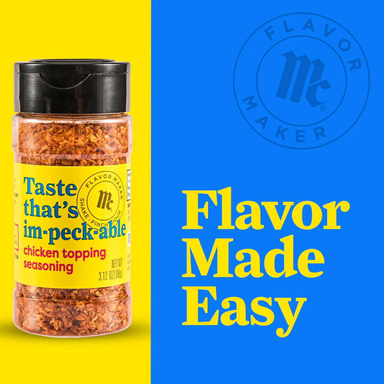McCormick® Flavor Maker Chicken Topping Seasoning, 3.12 oz - Image 3