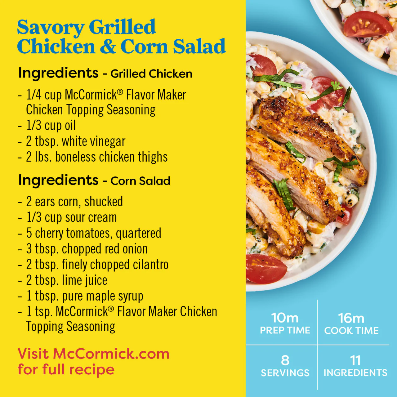 McCormick® Flavor Maker Chicken Topping Seasoning, 3.12 oz - Image 6